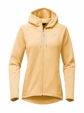 The North Face Women's Pale Yellow Hooded Zip Jacket